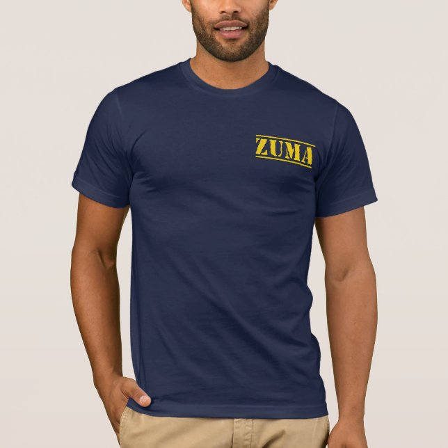 Den ZUMA STRANDEN stencilerar Tee Shirt (Framsida)