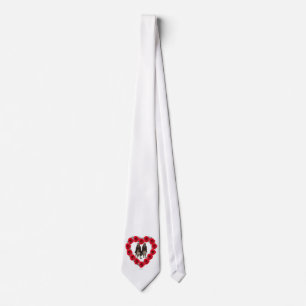 Dena Diamond Röd ros Heart med basset Slips