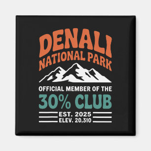 Denali 30 procent klubb Est 2025 vandringsäventyr Magnet