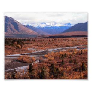 Denali, Alaska, berg med tak över Snö, Fall, foto