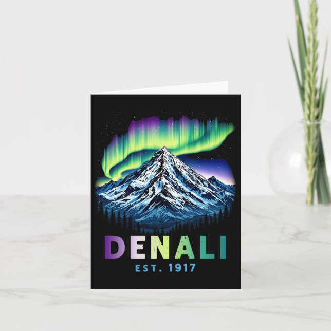 Denali Alaska-berget Denali nationalpark Kort (Framsida)