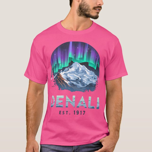 Denali Alaska-berget Denali nationalpark T Shirt (Framsida)