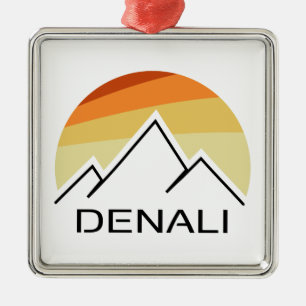Denali Alaska Retro Julgransprydnad Metall