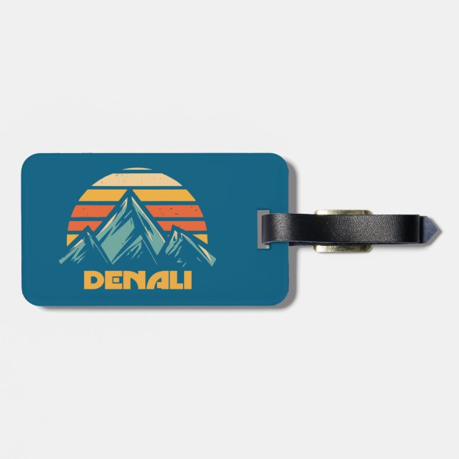 Denali Alaska Retro Turkos Bagagebricka (Baksida Vågrät)