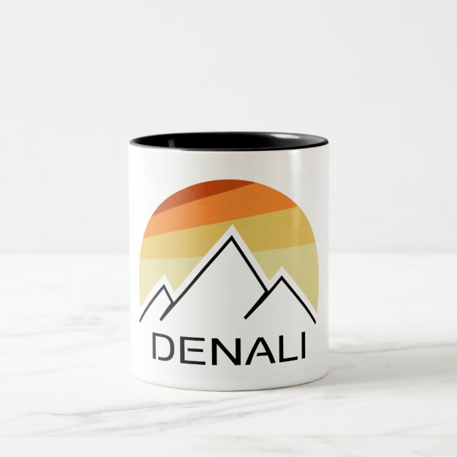 Denali Alaska Retro Två-Tonad Mugg (Center)