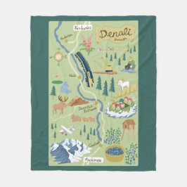 Denali Borough Karta Fleece Blanket