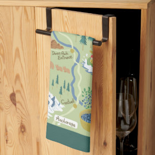 Denali Borough Karta Kitchen Towels Kökshandduk