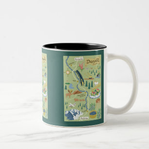 Denali Borough Karta Two-Tone Mugg