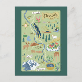 Denali Borough Karta vykort