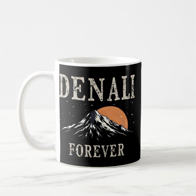 Denali Forever - Alaska Mountain Range Graphic Kaffemugg (Vänster)