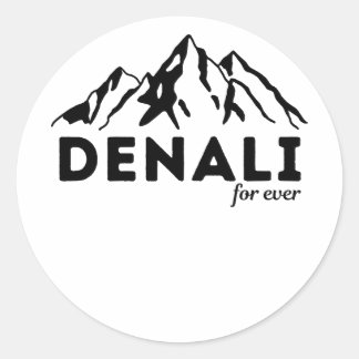 Denali Forever for Hiking & Camping älskare Runt Klistermärke