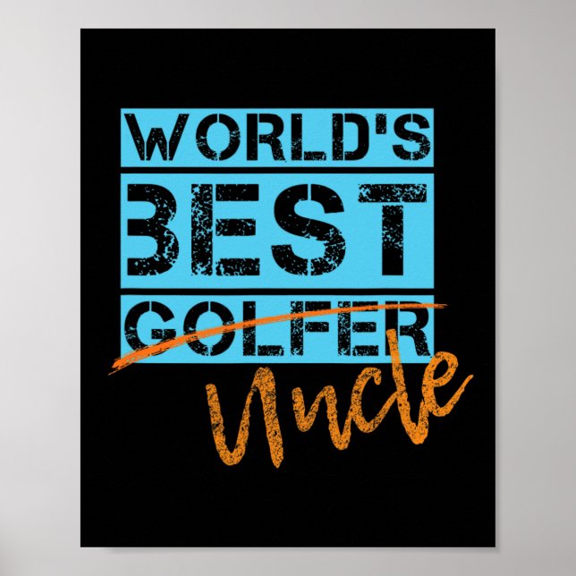 Denali Golf Tees Men's Roliga Farbror Golf  Poster (Framsidan)