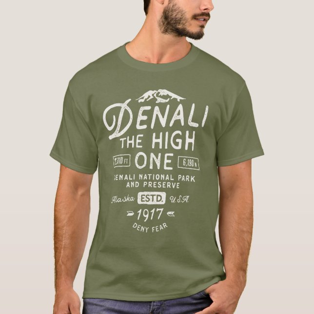 Denali, historisk, betyder t shirt (Framsida)