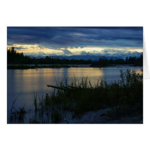 Denali Midnight Sunset Hälsningskort