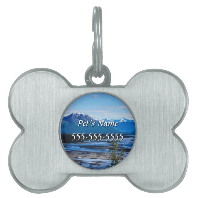 Denali Mountain Range Pet Namn bricka (Framsidan)