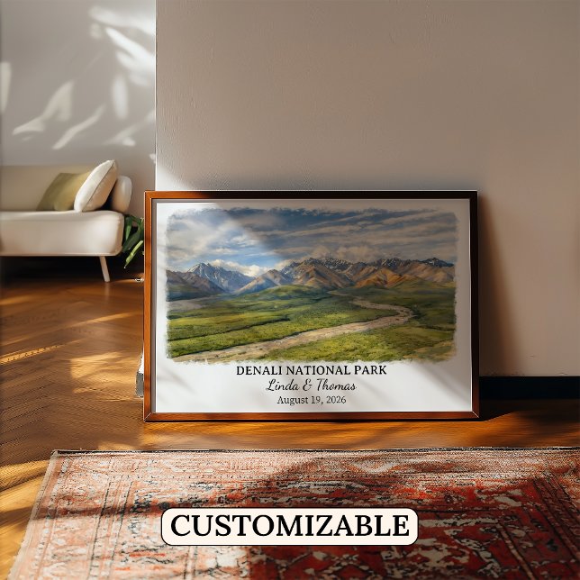 Denali National Park Alaska Affisch, Akvarell Poster (Skapare uppladdad)