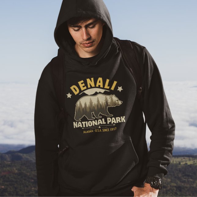 Denali National Park Alaska Forest Landscape Hoodie (Skapare uppladdad)