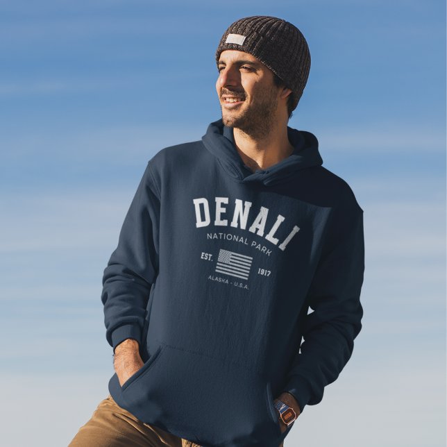 Denali National Park Alaska Forest Mountains view Hoodie (Skapare uppladdad)