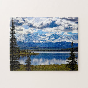 Denali National Park Alaska Himmel Moln Berg Pussel