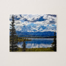 Denali National Park Alaska Himmel Moln Berg Pussel