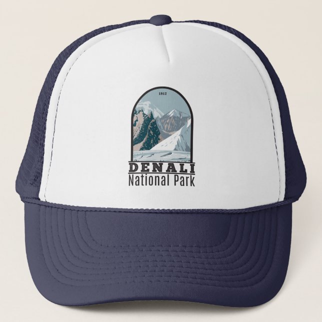 Denali National Park Alaska Mount Hunter Vintage Keps (Framsida)