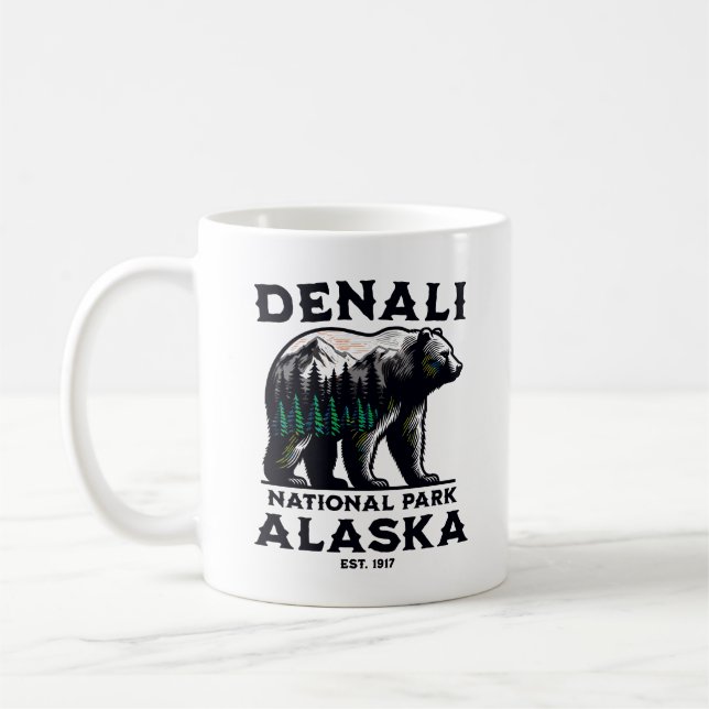 Denali National Park Alaska Mountain North America Kaffemugg (Vänster)