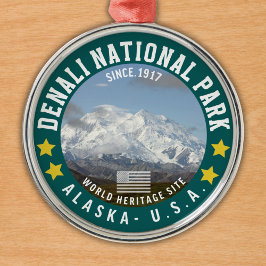 Denali National Park Alaska Since 1917 Julgransprydnad Metall