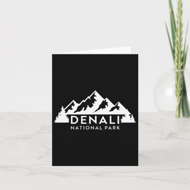 Denali National Park Alaska Souvenir Mountain Camp Kort (Framsida)