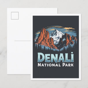 Denali National Park Alaska USA Travel Vykort