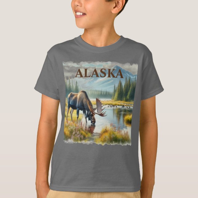 Denali National Park Älg / Alaska  T Shirt (Framsida)