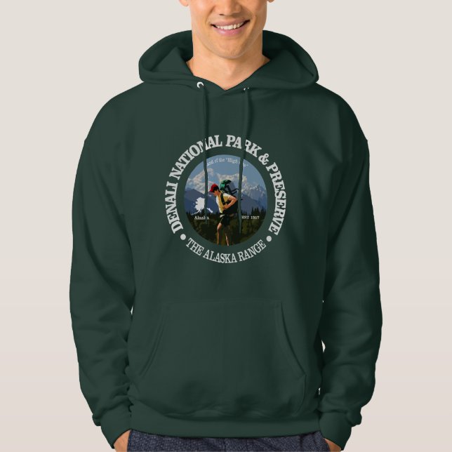 Denali National Park (Hiker C) Sweatshirt Med Luva (Framsida)