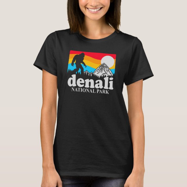 Denali National Park Kärlek för att besöka amerika T Shirt (Framsida)