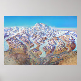 Denali National Park Landcape Painting Poster