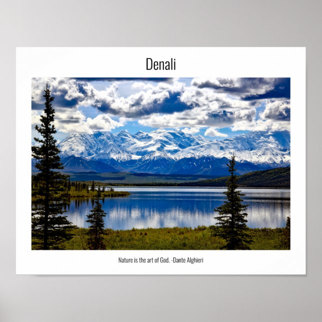 Denali National Park, Nature Scene & Quote Poster (Framsidan)