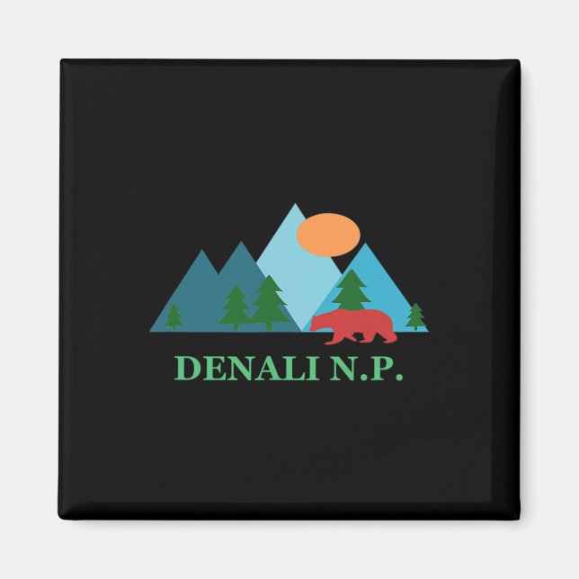 Denali National Park Naturscen Semester Present Magnet (Framsidan)