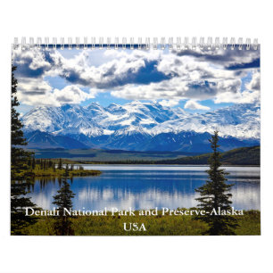Denali National Park och Preserve-Alaska Calendar Kalender