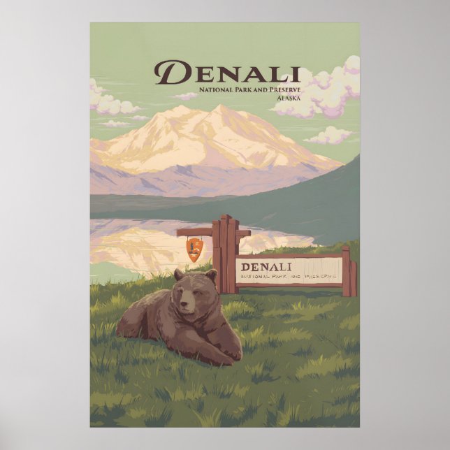 Denali National Park - Researrangemang Poster (Framsidan)