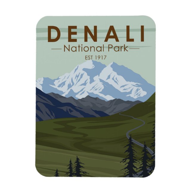 Denali National Park Road till Denali Magnet (Vertikal)