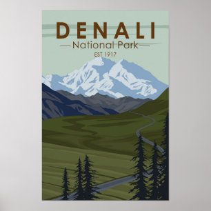 Denali National Park Road till Denali Poster