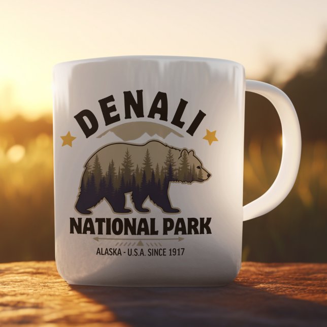 Denali National Park: Untamed Alaskan Forests Kaffemugg (Skapare uppladdad)