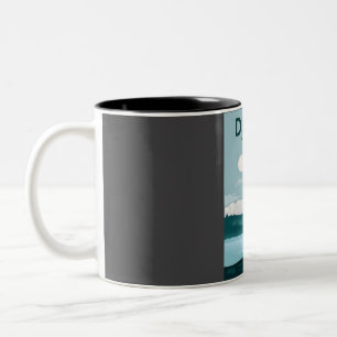 Denali National Park vintage minimalistic tr Två-Tonad Mugg