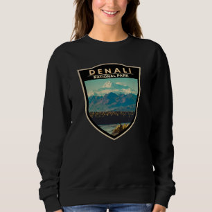 Denali National Park Watercolor Badge T Shirt
