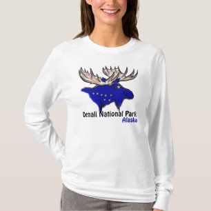 Denali nationalpark Alaska flagga elk dam hoodie Tröja