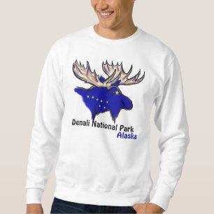 Denali nationalpark Alaska flagga elk killskjorta Långärmad Tröja
