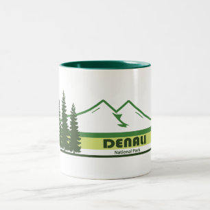 Denali nationalpark Alaska Grönt Rand Två-Tonad Mugg