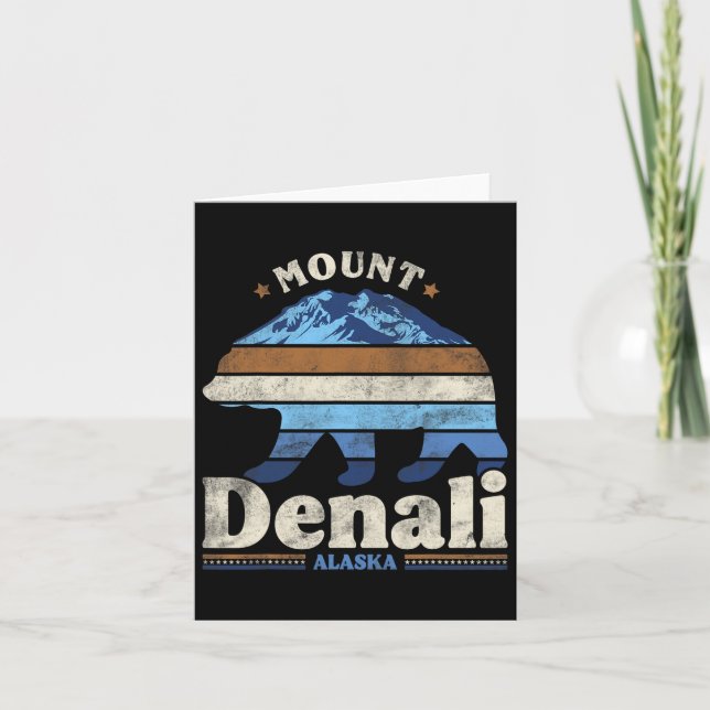Denali nationalpark Alaska Hiking Camping Travel Kort (Framsida)