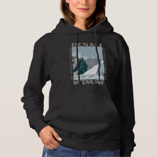 Denali nationalpark Alaska Mount Huntington Retro T Shirt