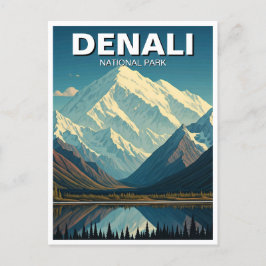 Denali nationalpark Alaska Travel Vykort
