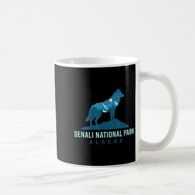 Denali nationalpark Alaska varg berg Kaffemugg (Höger)