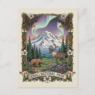 Denali nationalpark Alaska Vykort